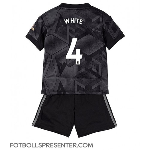 Arsenal Benjamin White #4 Bortatröja Barn 2022-23 Kortärmad (+ korta byxor)